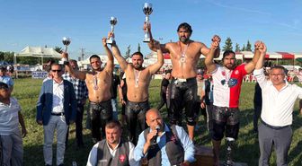 Kavasoğlu ve Şamdancıbaşı İbrahim Yağlı Pehlivan Güreşleri'nde başpehlivan İsmail Koç