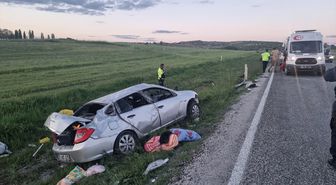 Yozgat'ta şarampole devrilen otomobildeki 1 kişi öldü, 3 kişi yaralandı