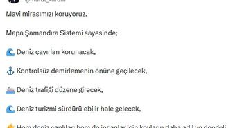 Bakan Kurum'dan 'Mapa Şamandıra Sistemi' paylaşımı