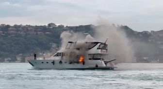 Beşiktaş Bebek Sahili'nde Teknede Yangın