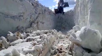 Beytüşşebap'ta karlı yolları açma çalışmaları devam ediyor