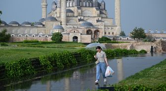 Edirne'de gök gürültülü sağanak etkili oldu