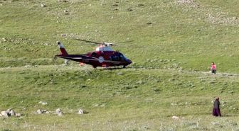 Kaza geçiren motosiklet sürücüsüne hava ambulansı