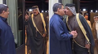 Irak'ta bir garip gelenek! Ağa, ağayı dudağından öptü