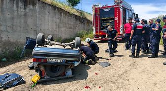 Tekirdağ'da menfeze düşen otomobilin sürücüsü öldü