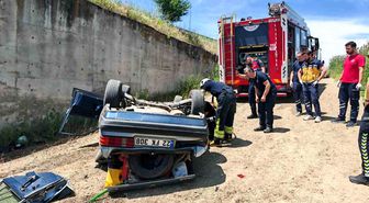 Tekirdağ'da otomobil menfeze uçtu: Sürücü hayatını kaybetti