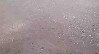 Edirne'de Kapıkule bögesinde dolu yağışı etkili oldu