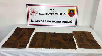 Gaziantep'te İbranice altın yazmalı 3 adet tarihi eser tablo ele geçirildi: 3 gözaltı