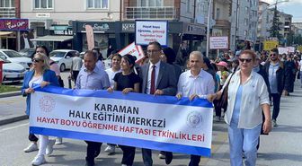 Karaman'da 'Hayat Boyu Öğrenme Haftası' yürüyüşle başladı