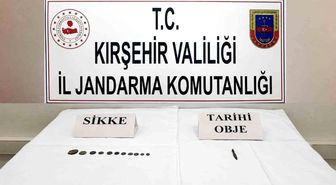 Kırşehir'de tarihi eser operasyonu: Sikke ve objeler ele geçirildi
