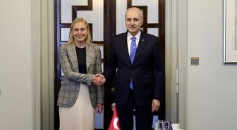 TBMM Başkanı Kurtulmuş, Finlandiya Dışişleri Bakanı Valtonen'i kabul etti
