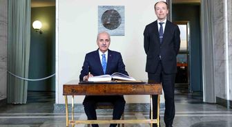TBMM Başkanı Kurtulmuş, Finlandiya Parlamentosu Başkanı Halla-Aho ile Helsinki'de görüştü