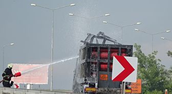 TIR'daki yangın ormana sıçradı