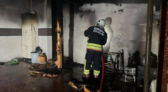 Ordu'da cami lojmanında çıkan yangında 1 kişi yaralandı, 3 kişi dumandan etkilendi