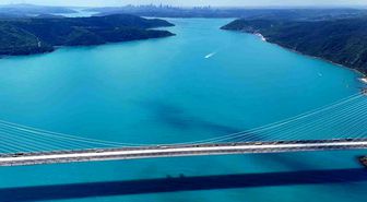 Turkuaza dönen İstanbul boğazında yunuslar akın etti