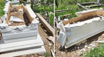 Bolu'da iki mezarın taşları kırılıp zarar verildi