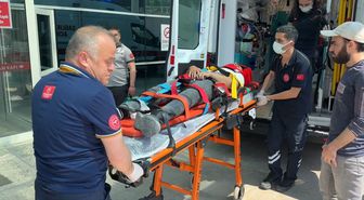 Karabük'te iskeleden düşen işçi yaralandı