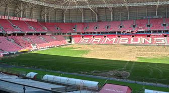 Samsunspor'un stadının zeminine ısıtma ve soğutma tesisatı döşeniyor