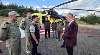 Yangın söndürme helikopteri Karabük'te göreve başladı
