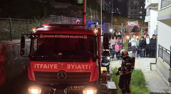 Erzurum'da bir binada çıkan yangında diyaliz hastası kadın hayatını kaybetti
