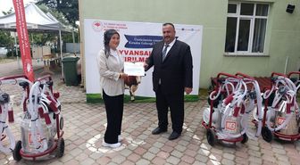 Gerze'de üreticilere süt sağım makinesi dağıtıldı