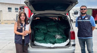Kapıkule'de 840 kilogram kum midyesi ele geçirildi