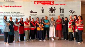 Kızılay ekiplerine temel ilk yardım eğitimi verildi