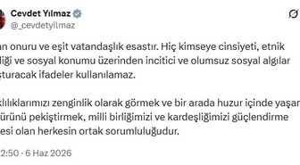 Cevdet Yılmaz: İnsan onuru ve eşit vatandaşlık esastır