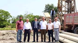 Dikmeli Köyü'nde içme suyu için sondaj çalışmaları sürüyor