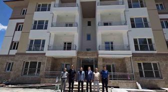 Kaymakam Algın ve Başsavcı Duran, adliye lojmanlarında incelemelerde bulundu