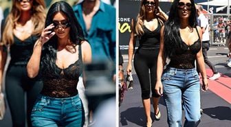Kim Kardashian, Lewis Hamilton'ı Monako'da yalnız bırakmadı