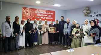 Öğrenci yurdundaki 'Kur'an'ı Kerim ve Hafızlık Kursu' programı sona erdi