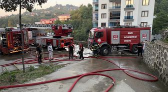 Rize'de apartman dairesinde çıkan yangın söndürüldü