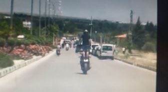 Trafikte ayağa kalkarak motosiklet kullanan sürücüye 46 bin TL ceza