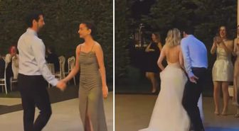 Ünlü oyuncu Aytek Şayan katıldığı düğüne dansıyla damga vurdu