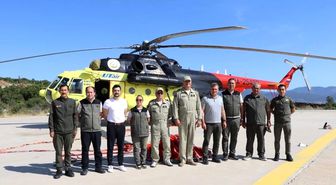 Yatağan'da konuşlu yangın söndürme helikopteri hizmete başladı