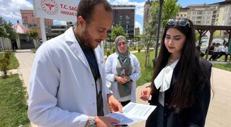 Yüksekova'da sağlık ekiplerinden 'sokakta sigarayı bırakma' seferberliği