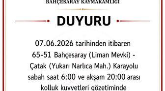 Bahçesaray yolu kontrollü olarak ulaşıma açıldı