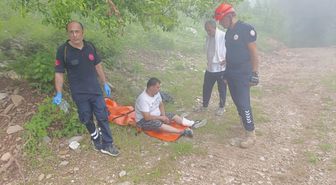 Hatay'da kayalıklarda mahsur kalan kişi kurtarıldı