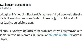 İletişim Başkanlığı'nın İngilizce web sitesi, blok zincir altyapısına taşındı