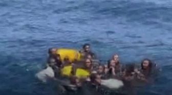 Batmak üzere olan bottaki 48 kişiyi Türkler kurtardı