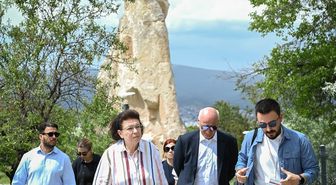 Yunanistan Kültür Bakanı Lina Mendoni, Kapadokya'yı gezdi