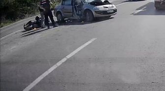 Zonguldak'ta otomobille çarpışan motosikletin sürücüsü hayatını kaybetti