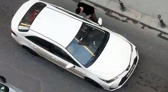 Avcılar'da kazaya neden olan sürücüye tepki; otomobile yumruk attılar