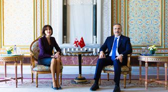 Fidan, Gürcistanlı mevkidaşıyla üçlü toplantı öncesi bir araya geldi