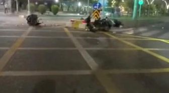 Batman'da 2 kişinin yaralandığı kaza anı güvenlik kameralarına yansıdı