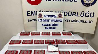 Bayrampaşa'da bir araçta 20 kilo kokain bulundu