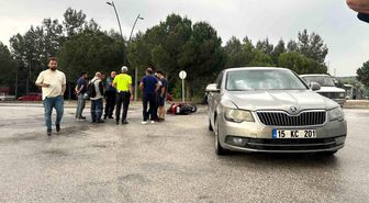 Burdur'da motosiklet ile otomobil çarpıştı: 1 yaralı