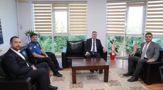 Çubuk Belediye Başkanı Baki Demirbaş'tan Emniyet Müdürü Yürekli'ye hayırlı olsun ziyareti