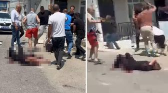 Eşini sokak ortasında bıçaklayarak öldüren adama linç girişimi